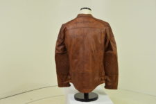 Brown leather jacket royal enfield size m