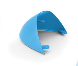 Single seat cowl, blue