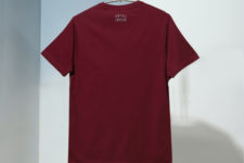Brand patch t-shirt, burgundy, m