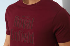 Brand patch t-shirt, burgundy, m