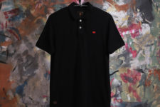 Polo slub pique, men, black, 2xl